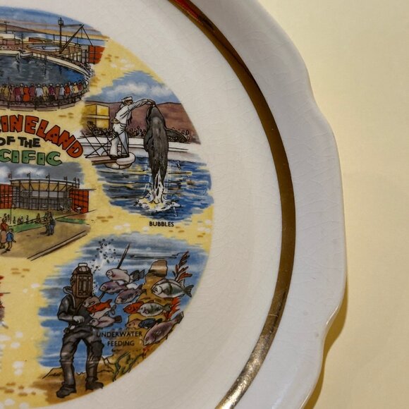Marineland of the Pacific Large Ceramic Decorative Collectible Souvenir Plate - Picture 3 of 7